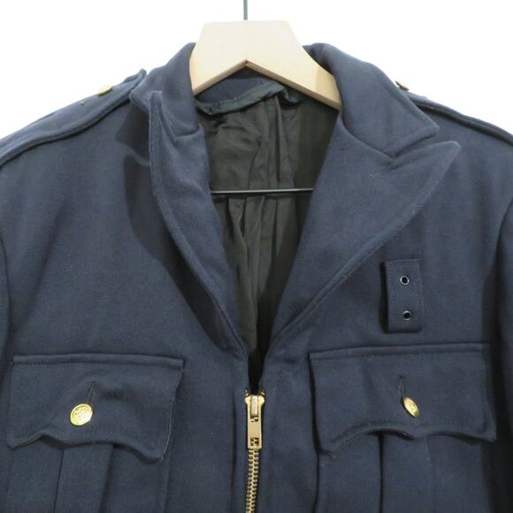 San Francisco Police Department Women Sz S Navy Blue Vintage Cropped Wool Jacket - Picture 3 of 6